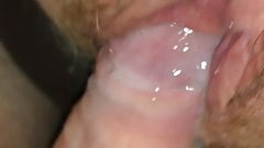 Pushing into a strangers warm creampie