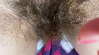 extreme close up scenes on my hairy pussy big bush fetish video 4k HD