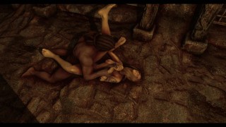 Skyrim – Sexy altmer getting pounded by bandits