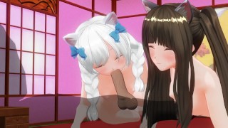 3D Hentai (Nekopara) Chocola & Vanilla “Пожалуйста, хозяин!”