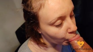 Deepthroating my slut POV