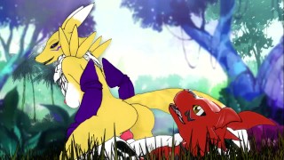 Guilmon fucks Renamon 2 [Digimon]