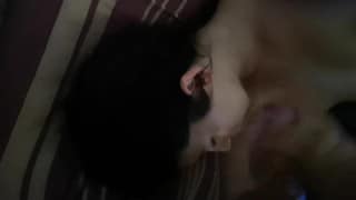 He cums on my face in a dream
