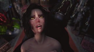 SKYRIM WEREWOLF AND CUTE DANMER (DARK-ELF) – BEAST PORN