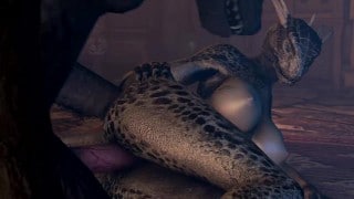Werewolf fucks an argonian 3