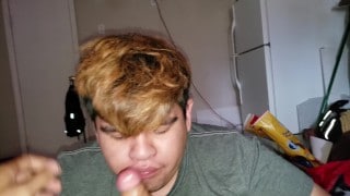 Worshipping 18 year old dick