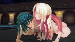 3D Hentai (FFM) “Развратная вечеринка у бассейна”