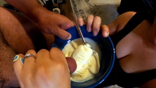 Beautiful Latina Milf Eats Cum Covered Ice Cream After Date