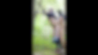 Bound and fucked hard by a stranger in the woods