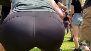 Candid 4k – Ass in Black Spandex Enjoyed My Presence