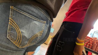Fat Ass in Tight Jeans