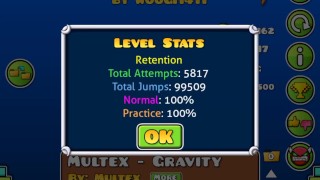 Geometry dash | Retention 100%