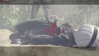 NieR:Automata GOTY 2B Nude Mod Sexy Outfit Full Walkthrough Part 33 JAP ENG