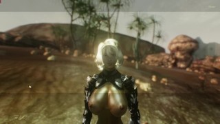 TES4 Oblivion My Own 3D Hentai Build Gameplay Elsweyr Ebony Elf & Orc Girl