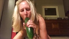 Wild Beaver Kamster DEVOURS Cucumber in Domestic Habitat
