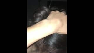 Slut gives Boyfriend Super Sloppy BLOWJOB