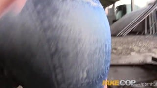 Fake Cop Farmers slut fucks cops truncheon